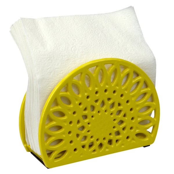 Home Basics Sunflower Cast Iron Napkin Holder, Yellow NH45803